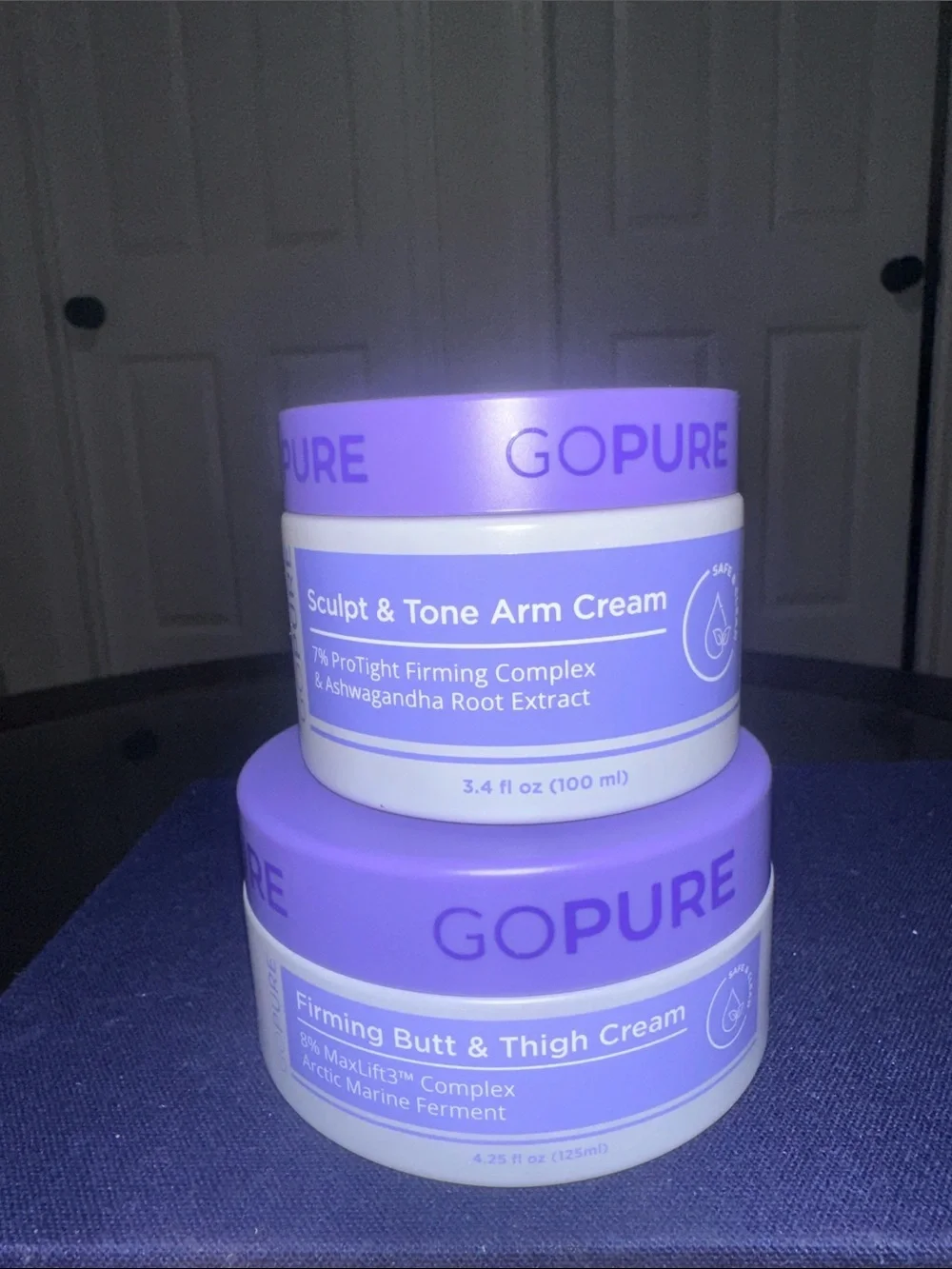GoPure Sculpt & Tone Arm Cream + Firming Butt & Thigh Cream - Purple